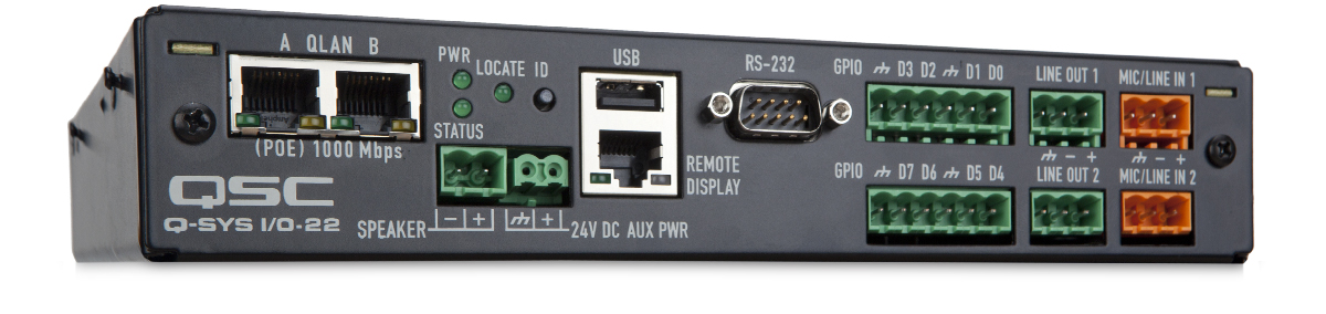 QSC Q-SYS I/O-22 2-input 2-output Expander